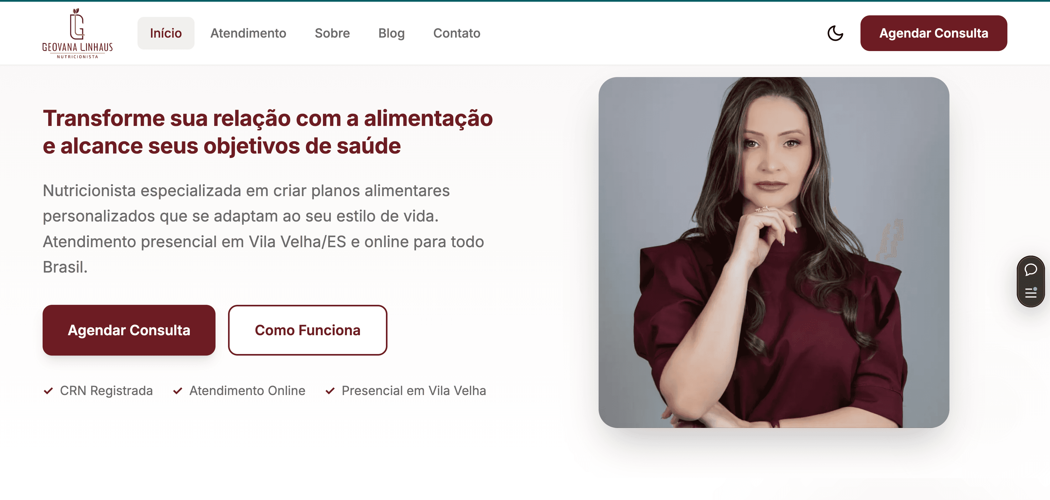 Geovana Linhaus website preview