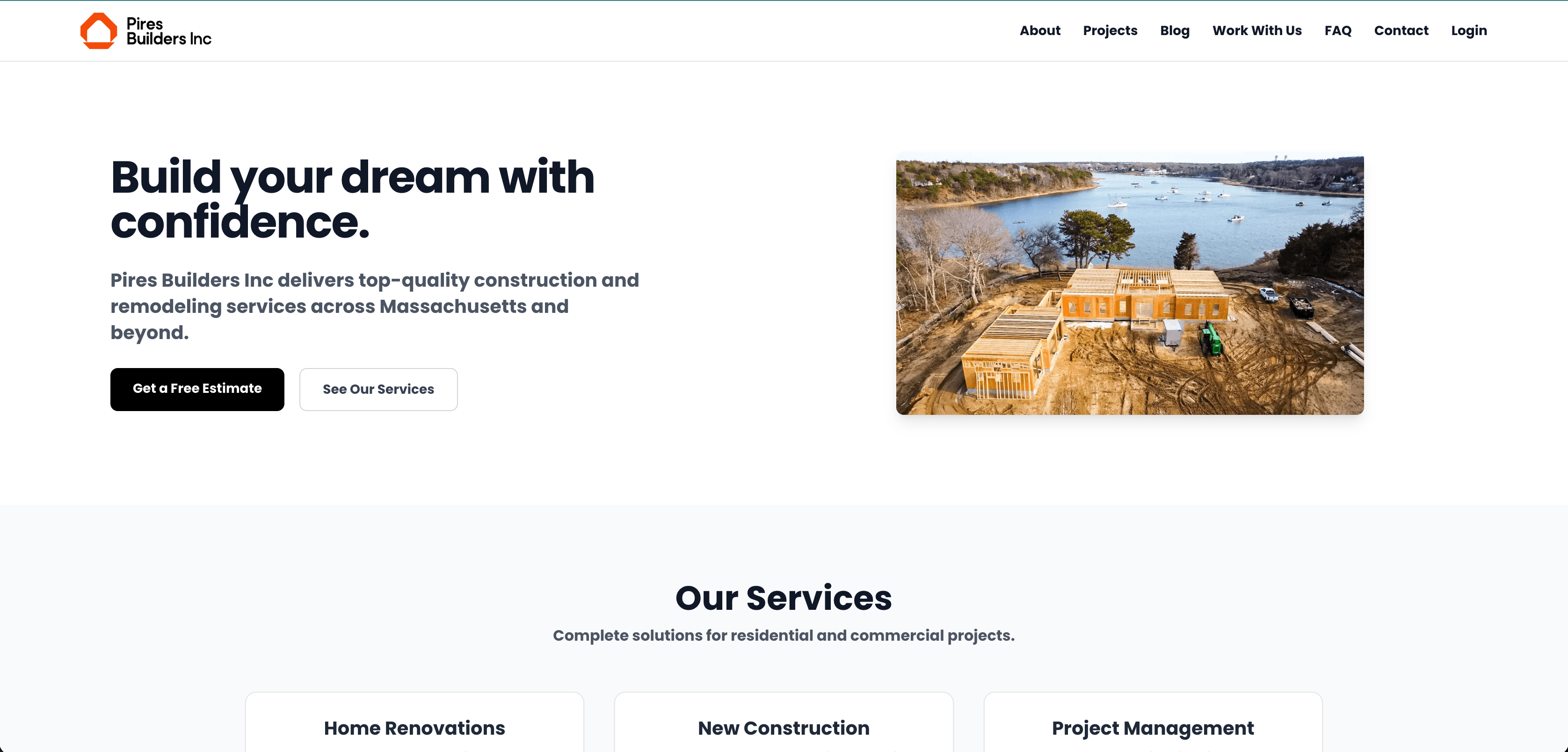 Pires Builders website preview